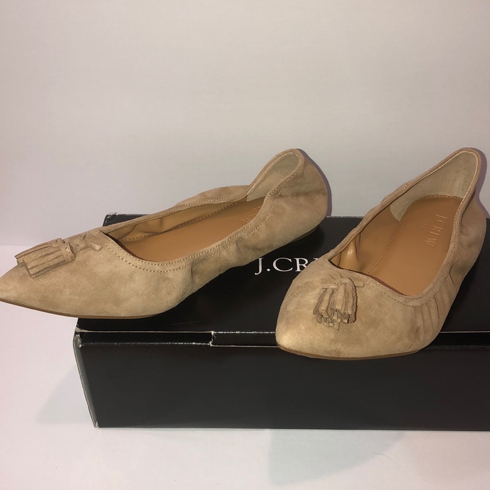 J. Crew Factory Suede Tassel Flat